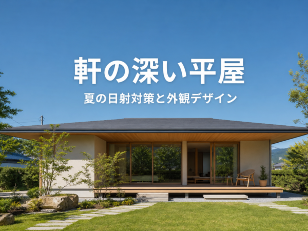 軒の深い平屋のメリットとは？夏の日射対策と外観デザイン