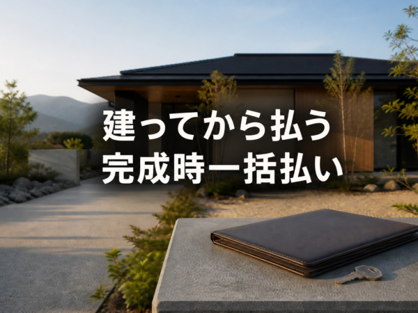 支払いは完成時に｜ダイヤホームの引渡し直前一括払い